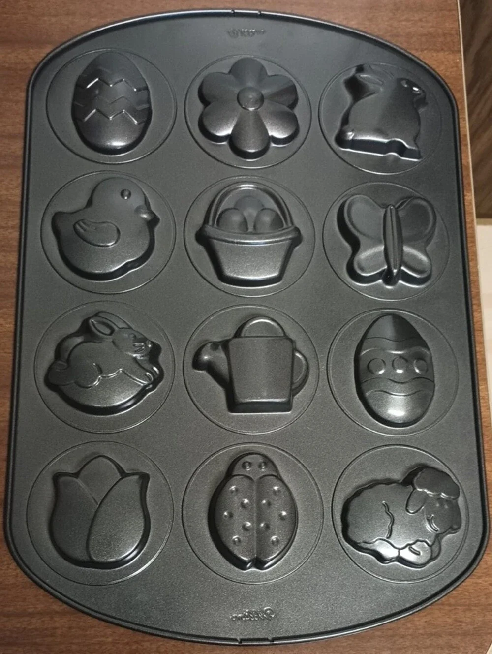 Wilton Easter Themed Nonstick Cookie Or Muffin Pan - Black